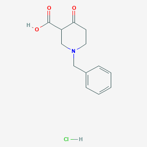 molecular formula C13H16ClNO3 B7960229 1-Benzyl-4-oxopiperidine-3-carboxylic acid hydrochloride 