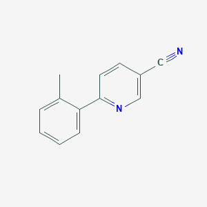 molecular formula C13H10N2 B7960232 6-(2-Methylphenyl)pyridine-3-carbonitrile 