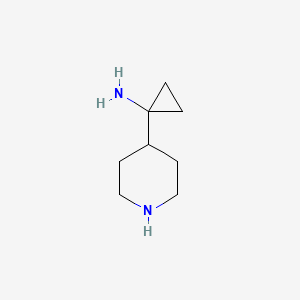 molecular formula C8H16N2 B7960242 1-(Piperidin-4-yl)cyclopropan-1-amine 