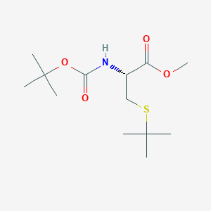 molecular formula C13H25NO4S B7960369 methyl (2R)-2-{[(tert-butoxy)carbonyl]amino}-3-(tert-butylsulfanyl)propanoate 