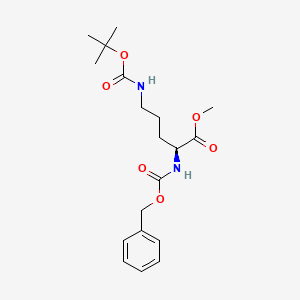 molecular formula C19H28N2O6 B7960376 methyl (2S)-2-{[(benzyloxy)carbonyl]amino}-5-{[(tert-butoxy)carbonyl]amino}pentanoate 