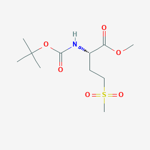molecular formula C11H21NO6S B7960402 (S)-Methyl 2-((tert-butoxycarbonyl)amino)-4-(methylsulfonyl)butanoate 