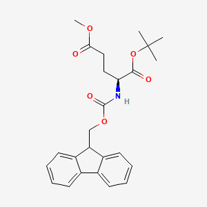 molecular formula C25H29NO6 B7960439 1-Tert-butyl 5-methyl (2S)-2-{[(9H-fluoren-9-ylmethoxy)carbonyl]amino}pentanedioate 