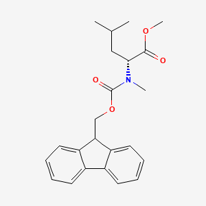 molecular formula C23H27NO4 B7960447 Methyl (2R)-2-{[(9H-fluoren-9-ylmethoxy)carbonyl](methyl)amino}-4-methylpentanoate 
