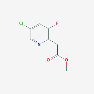 molecular formula C8H7ClFNO2 B7960479 Methyl 2-(5-chloro-3-fluoropyridin-2-yl)acetate 