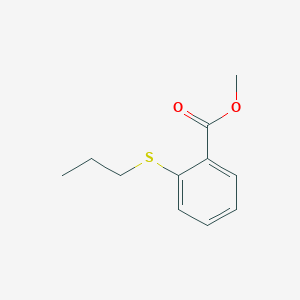 molecular formula C11H14O2S B7960480 Benzoic acid, 2-(propylthio)-, methyl ester 