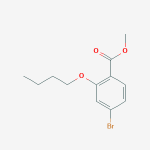 molecular formula C12H15BrO3 B7960488 Methyl 4-bromo-2-butoxybenzoate 
