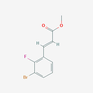 molecular formula C10H8BrFO2 B7960509 Methyl (2E)-3-(3-bromo-2-fluorophenyl)prop-2-enoate 