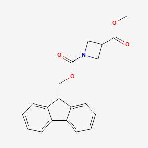 molecular formula C20H19NO4 B7960511 1-(9H-Fluoren-9-ylmethyl) 3-methyl azetidine-1,3-dicarboxylate 