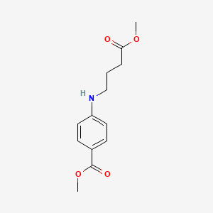 molecular formula C13H17NO4 B7960521 Methyl 4-[(4-methoxy-4-oxobutyl)amino]benzoate 
