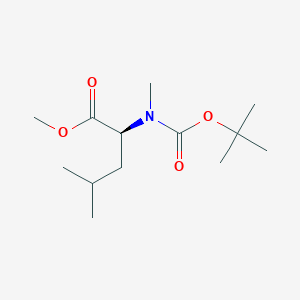 molecular formula C13H25NO4 B7960527 methyl (2S)-2-{[(tert-butoxy)carbonyl](methyl)amino}-4-methylpentanoate 