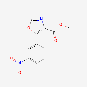 molecular formula C11H8N2O5 B7960534 Methyl 5-(3-nitrophenyl)-1,3-oxazole-4-carboxylate 