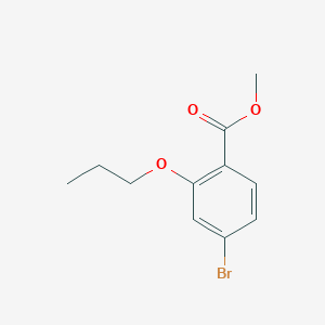 molecular formula C11H13BrO3 B7960540 Methyl 4-bromo-2-propoxybenzoate 