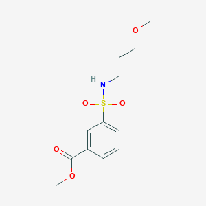 molecular formula C12H17NO5S B7960548 Methyl 3-[(3-methoxypropyl)sulfamoyl]benzoate 