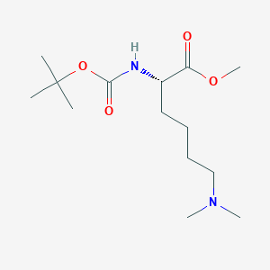 molecular formula C14H28N2O4 B7960551 methyl (2S)-2-{[(tert-butoxy)carbonyl]amino}-6-(dimethylamino)hexanoate 
