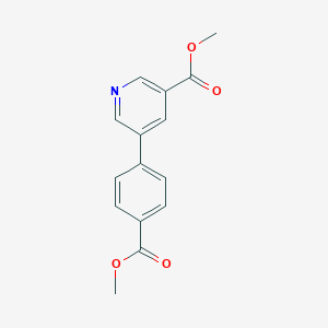 molecular formula C15H13NO4 B7960567 Methyl 5-[4-(methoxycarbonyl)phenyl]pyridine-3-carboxylate 