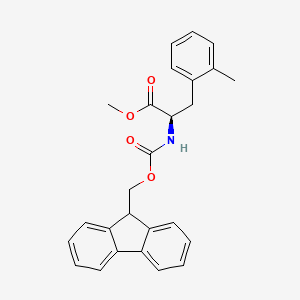 molecular formula C26H25NO4 B7960574 Methyl (2R)-2-{[(9H-fluoren-9-ylmethoxy)carbonyl]amino}-3-(2-methylphenyl)propanoate 