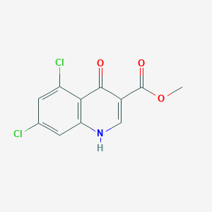 molecular formula C11H7Cl2NO3 B7960592 Methyl 5,7-dichloro-4-hydroxyquinoline-3-carboxylate 
