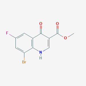 molecular formula C11H7BrFNO3 B7960622 Methyl 8-bromo-6-fluoro-4-hydroxyquinoline-3-carboxylate 