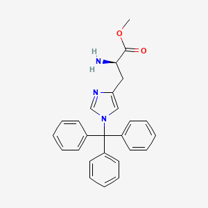 molecular formula C26H25N3O2 B7960649 Methyl (2R)-2-amino-3-[1-(triphenylmethyl)imidazol-4-YL]propanoate 