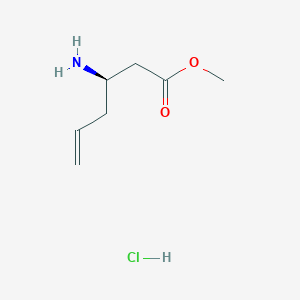 molecular formula C7H14ClNO2 B7960657 Methyl (3R)-3-aminohex-5-enoate hydrochloride CAS No. 1820571-33-2