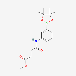 molecular formula C17H24BNO5 B7960690 Methyl 3-{[3-(tetramethyl-1,3,2-dioxaborolan-2-yl)phenyl]carbamoyl}propanoate 