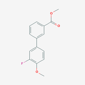 molecular formula C15H13FO3 B7960779 Methyl 3-(3-fluoro-4-methoxyphenyl)benzoate 