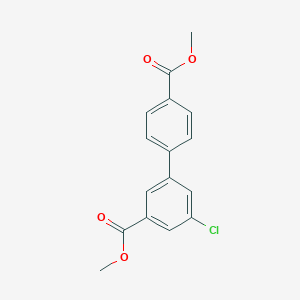 molecular formula C16H13ClO4 B7960782 Methyl 3-chloro-5-[4-(methoxycarbonyl)phenyl]benzoate 