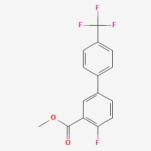 molecular formula C15H10F4O2 B7960789 4-Fluoro-4'-(trifluoromethyl)biphenyl-3-carboxylic acid methyl ester 
