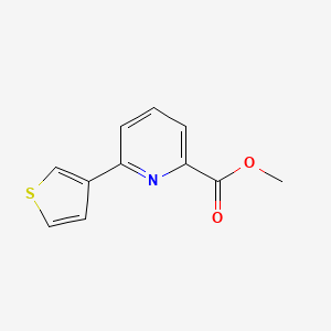 molecular formula C11H9NO2S B7960836 Methyl 6-(thiophen-3-YL)pyridine-2-carboxylate 