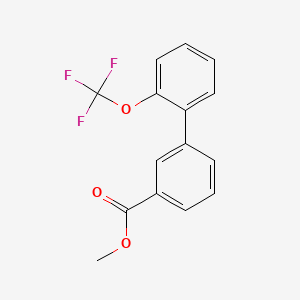 molecular formula C15H11F3O3 B7960844 Methyl 3-[2-(trifluoromethoxy)phenyl]benzoate 