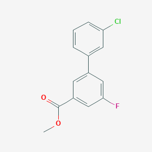 molecular formula C14H10ClFO2 B7960856 Methyl 3-(3-chlorophenyl)-5-fluorobenzoate CAS No. 1820674-51-8