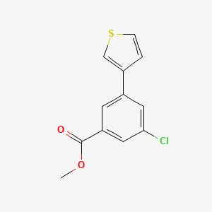 molecular formula C12H9ClO2S B7960877 Methyl 3-chloro-5-(thiophen-3-YL)benzoate 