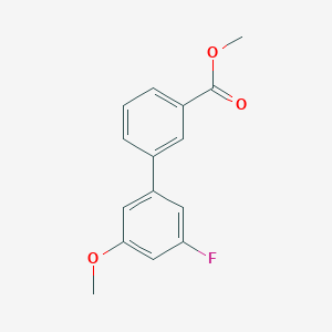 molecular formula C15H13FO3 B7960881 Methyl 3-(3-fluoro-5-methoxyphenyl)benzoate 