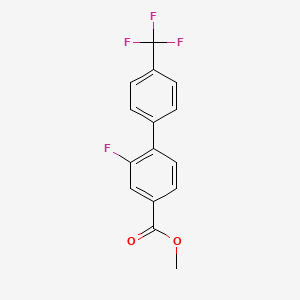 molecular formula C15H10F4O2 B7960888 2-Fluoro-4'-(trifluoromethyl)biphenyl-4-carboxylic acid methyl ester 
