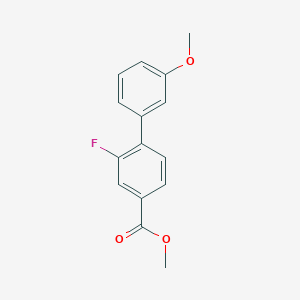 molecular formula C15H13FO3 B7960932 Methyl 3-fluoro-4-(3-methoxyphenyl)benzoate CAS No. 1820707-58-1