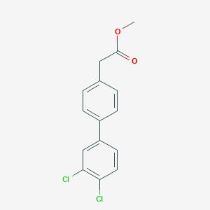 molecular formula C15H12Cl2O2 B7960954 Methyl 2-[4-(3,4-dichlorophenyl)phenyl]acetate 
