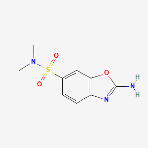 molecular formula C9H11N3O3S B7960994 2-Amino-N,N-dimethyl-1,3-benzoxazole-6-sulfonamide 