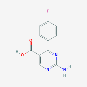2-Amino-4-(4-fluorophenyl)pyrimidine-5-carboxylic acid