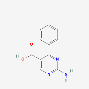 molecular formula C12H11N3O2 B7961022 2-Amino-4-(4-methylphenyl)pyrimidine-5-carboxylic acid 