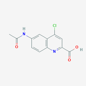 molecular formula C12H9ClN2O3 B7961033 4-Chloro-6-acetamidoquinoline-2-carboxylic acid 