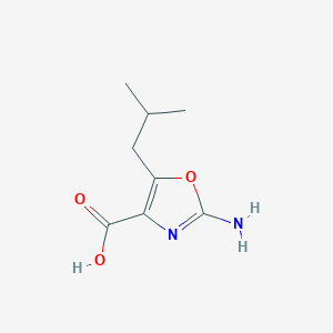 molecular formula C8H12N2O3 B7961056 2-Amino-5-(2-methylpropyl)-1,3-oxazole-4-carboxylic acid CAS No. 1820735-48-5