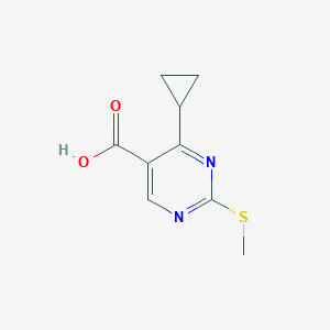 molecular formula C9H10N2O2S B7961064 4-Cyclopropyl-2-(methylthio)pyrimidine-5-carboxylic acid 
