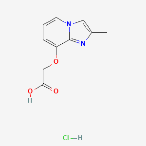 molecular formula C10H11ClN2O3 B7961072 2-({2-Methylimidazo[1,2-a]pyridin-8-yl}oxy)acetic acid hydrochloride 