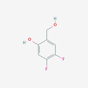 molecular formula C7H6F2O2 B7961111 4,5-Difluoro-2-(hydroxymethyl)phenol 