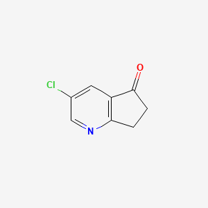 molecular formula C8H6ClNO B7961143 3-Chloro-6,7-dihydro-5H-cyclopenta[B]pyridin-5-one 