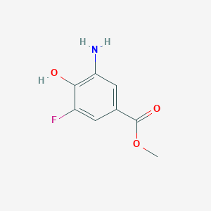 molecular formula C8H8FNO3 B7961156 Methyl 3-amino-5-fluoro-4-hydroxybenzoate 