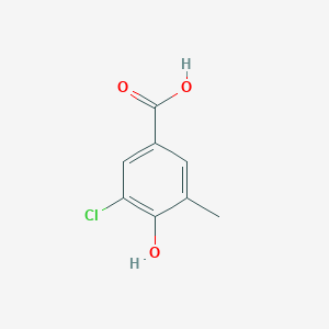 molecular formula C8H7ClO3 B7961164 3-Chloro-4-hydroxy-5-methylbenzoic acid CAS No. 35458-34-5