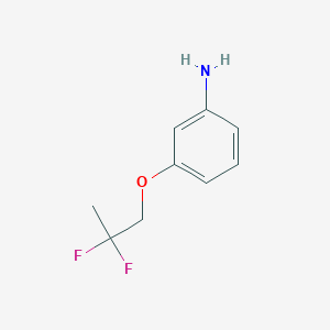 molecular formula C9H11F2NO B7961180 3-(2,2-Difluoropropoxy)aniline 
