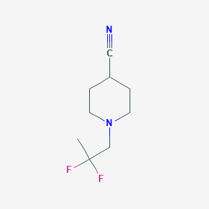 molecular formula C9H14F2N2 B7961191 1-(2,2-Difluoropropyl)piperidine-4-carbonitrile 
